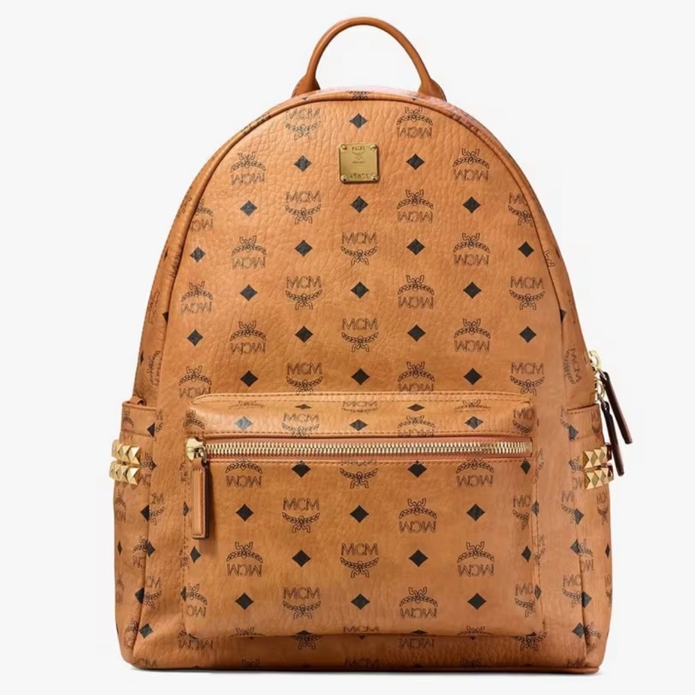 MCM Tan Stark Backpack with Iconic Monogram - Picture 2 of 10